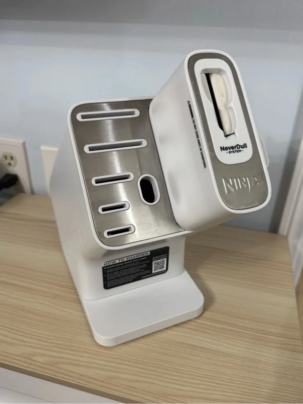 Ninja 5 Slot NeverDull System (Base Only) Knife Block White K12007 WHBN